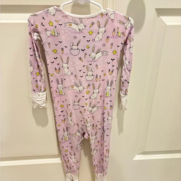Little Sleepies Lavender Bunny Kids One Piece - Picture 2 of 3